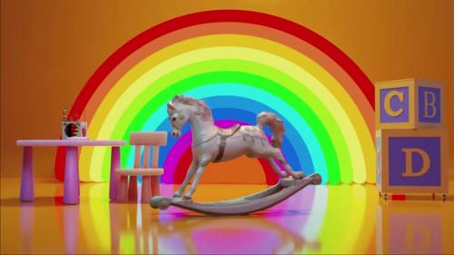 Videohive - Happy Rocking Horse And Kids Room Loop - 37188108 - 37188108