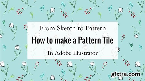 From sketch to Pattern on Illustrator/ easy to follow steps