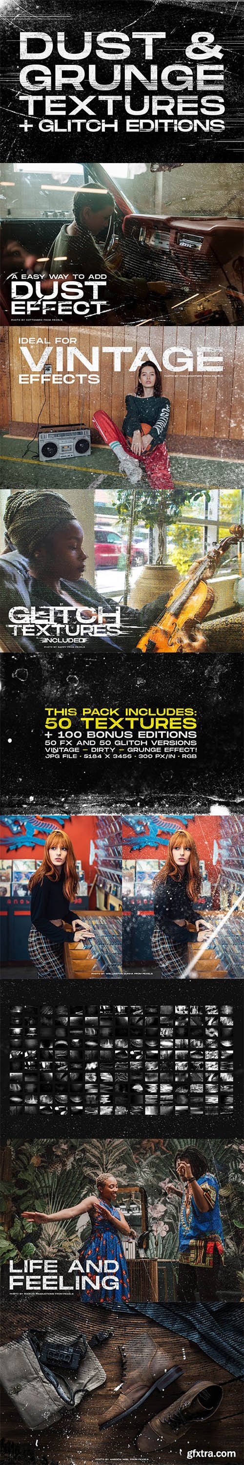 CreativeMarket - Dust & Grunge + Glitch textures 5323278