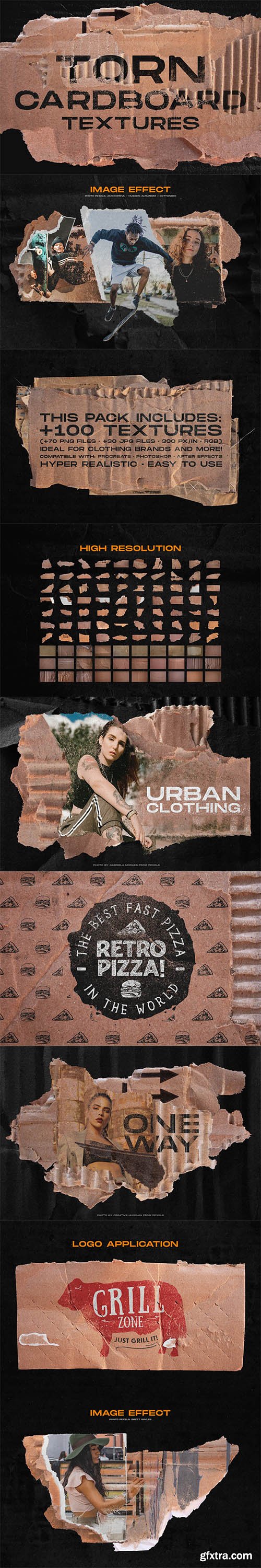 CreativeMarket - Torn cardboard textures 6115430