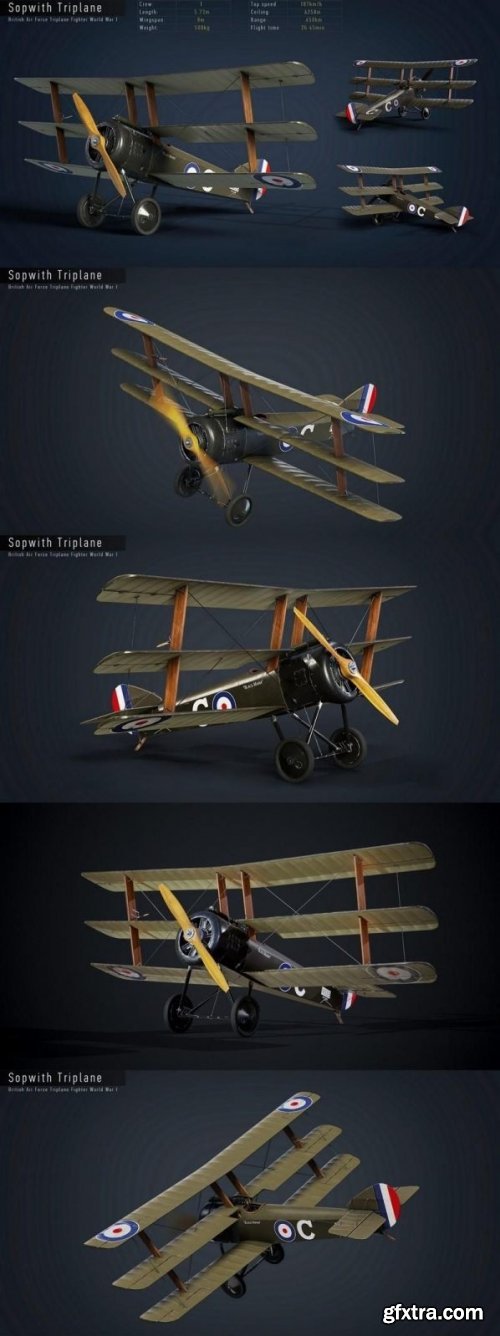 Sopwith Triplane GameReady model