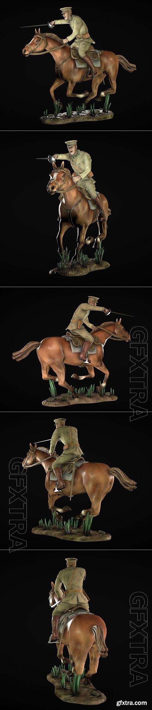 3D Print Models Cavalry charge - WW1 - British