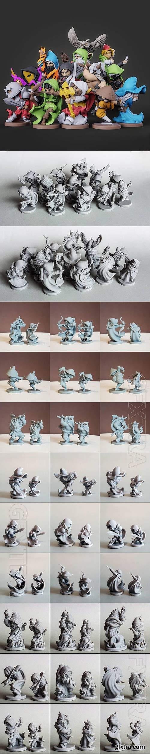 3D Print Models Arminas Didziokas - RPG Heroes Full Set 1-4