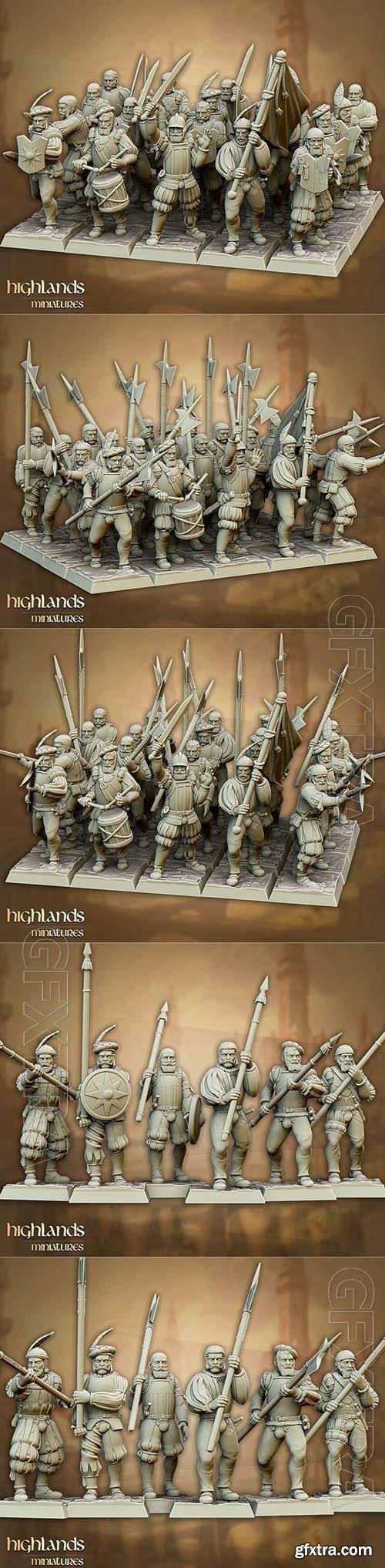 3D Print Models Highlands Miniatures - Sunland Imperial Troops