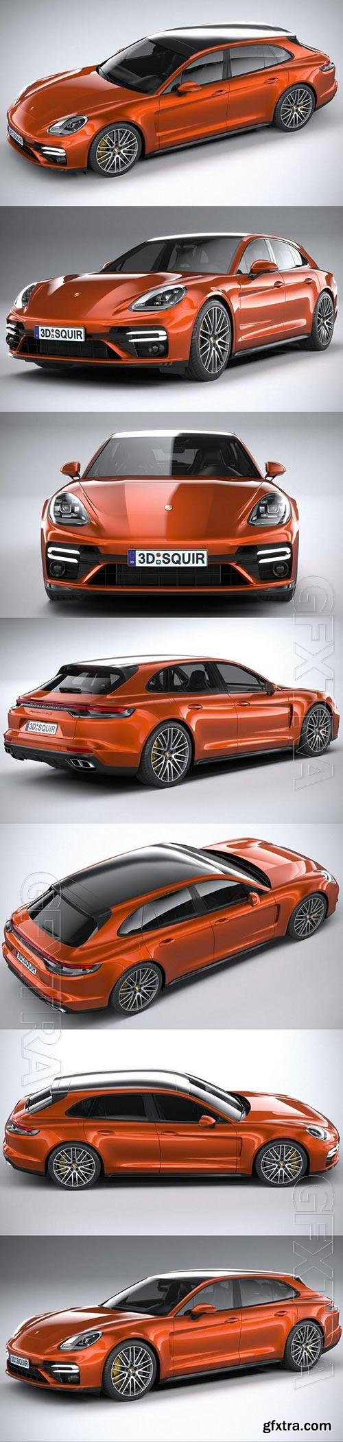 3D Models Porsche Panamera Turbo S Sport Turismo 2021 3D Model