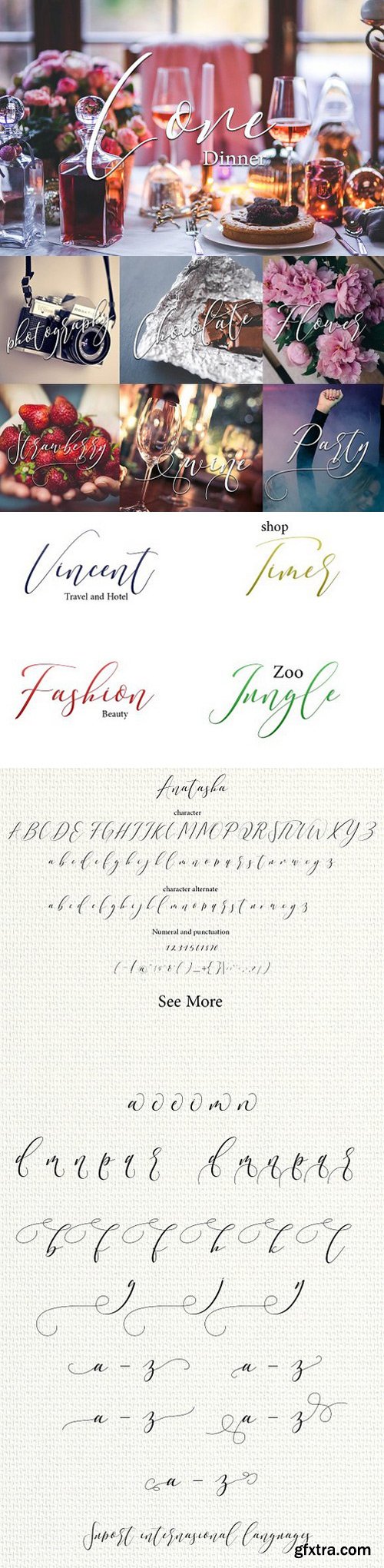 Anatasha script style font