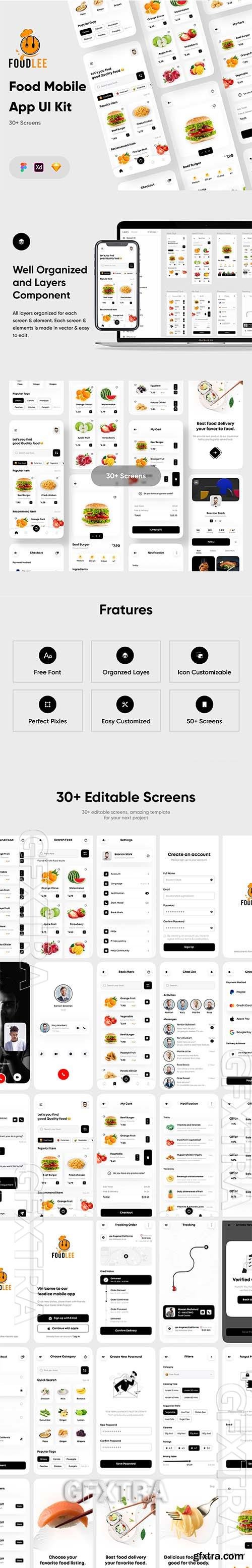 Foodlee - Food Mobile App UI Kit