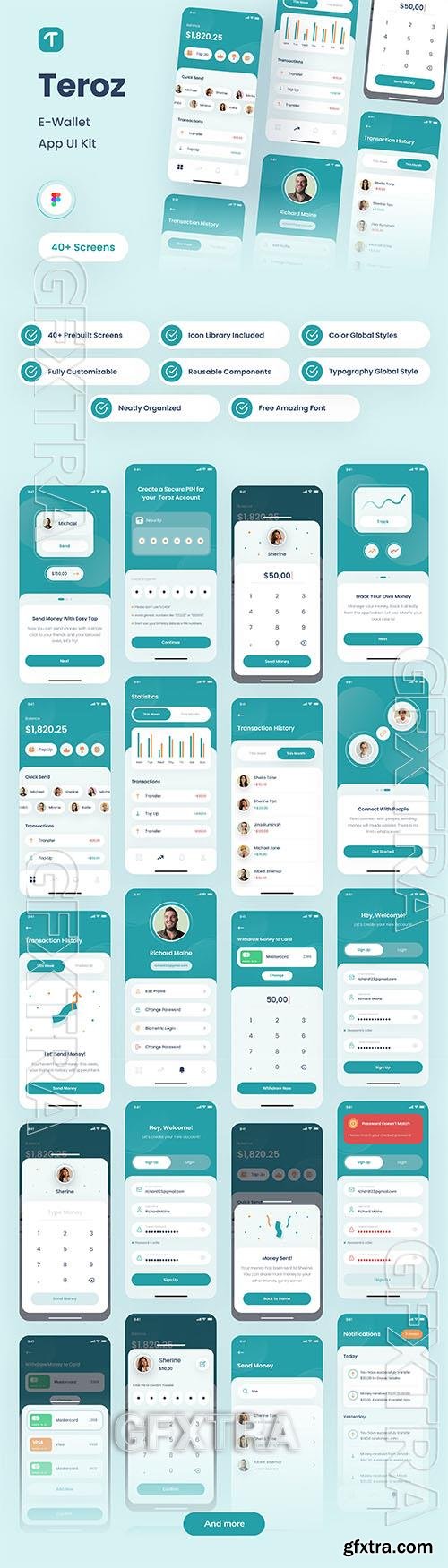 Teroz - E-Wallet App UI Kit
