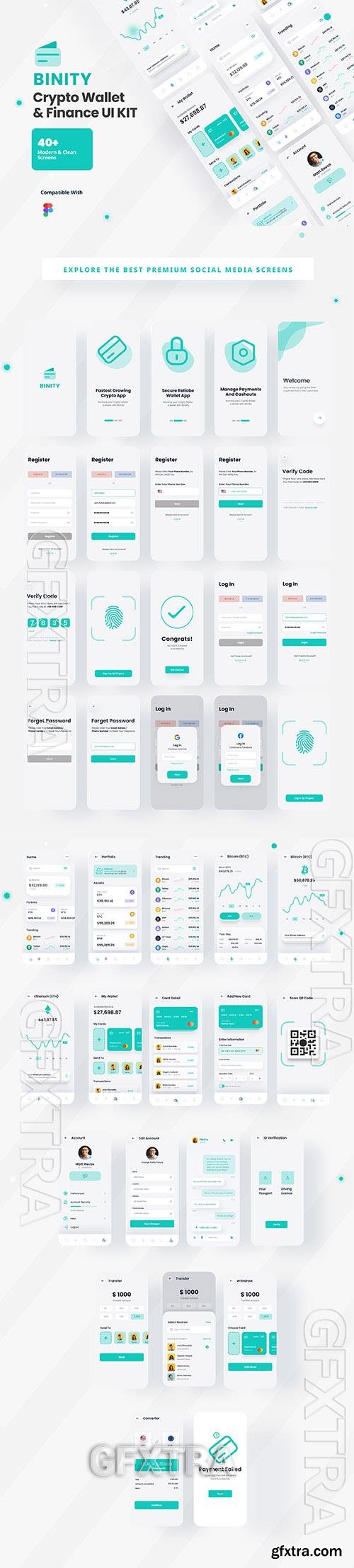 Binity - Crypto Wallet And Finance App UI Kit