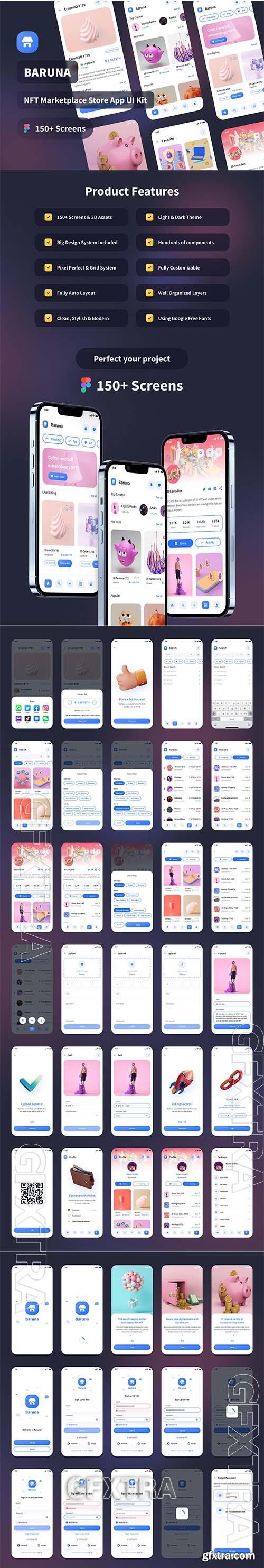 Baruna - NFT Marketplace Store App UI Kit