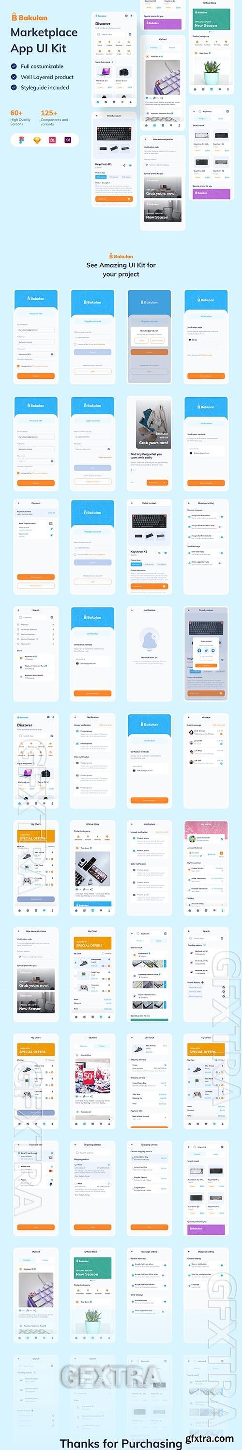 Bakulan - Ecommerce Mobile Apps UI KIT