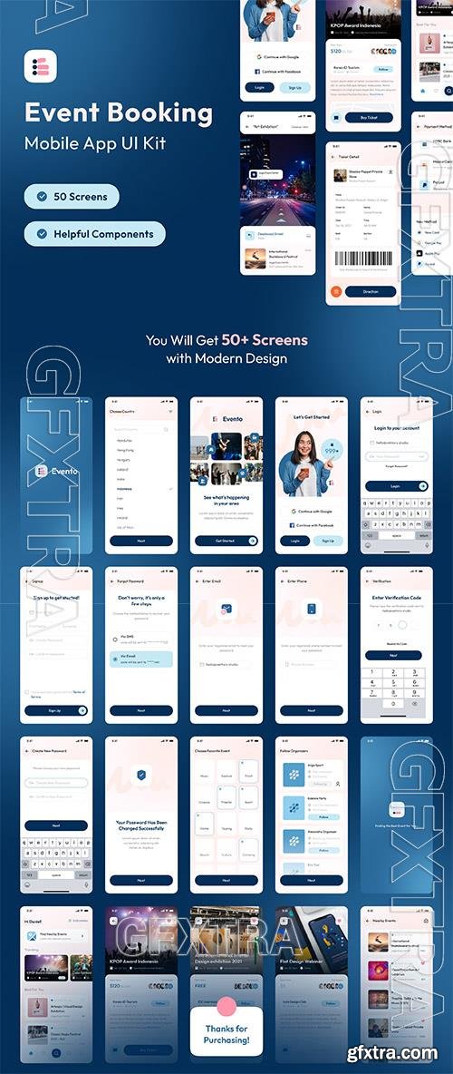Evento - Event Booking Apps UI KIT