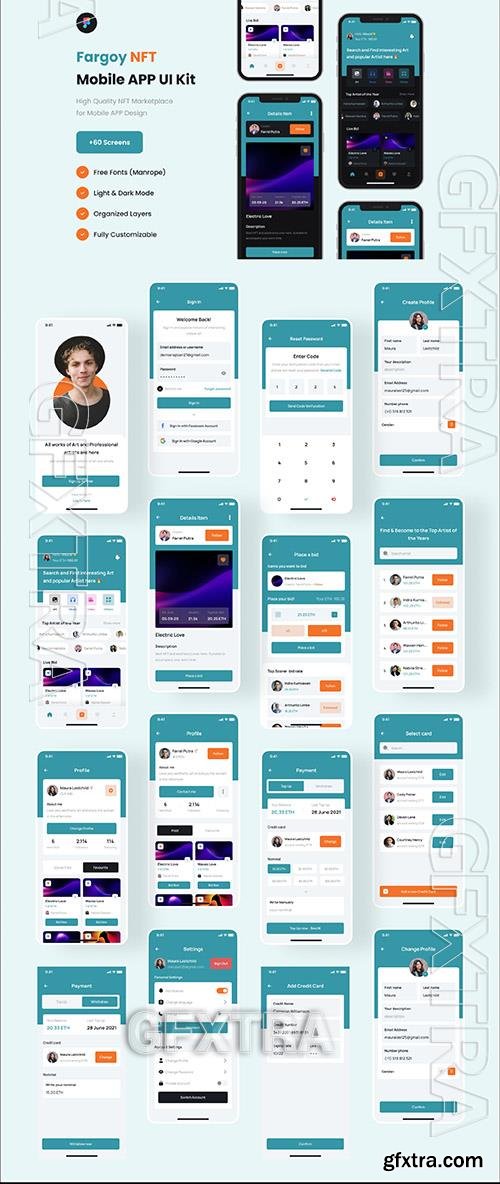 Fargoy - NFT Marketplace UI Kits for mobile