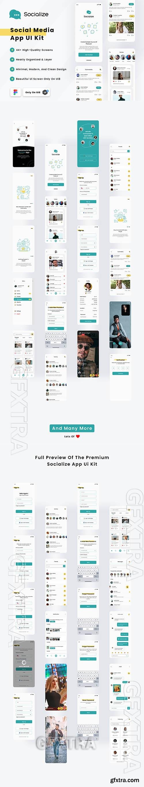 Socialize - Social Media Mobile App Ui Kit