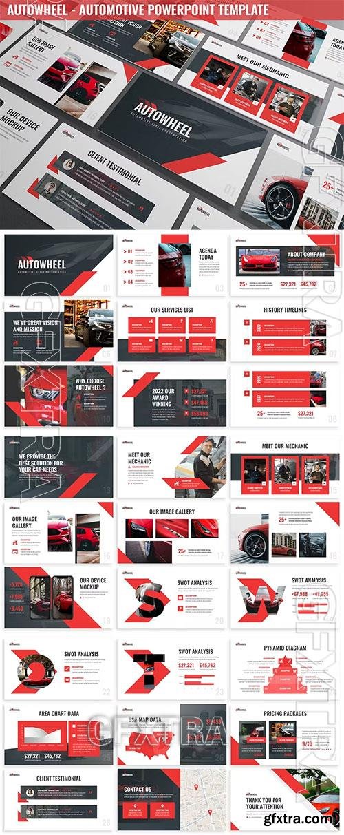 Autowheel - Automotive Powerpoint Template KB6NH97