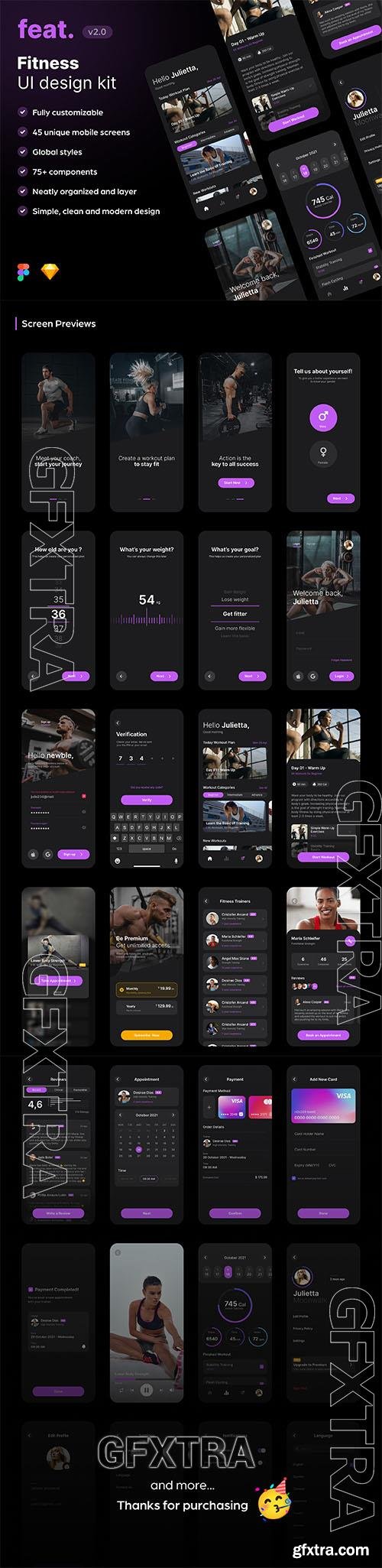 Feat Fitness UI Design Kit 