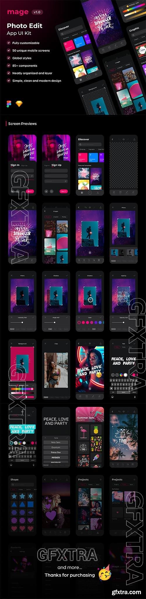 Mage Photo Edit App UI Kit