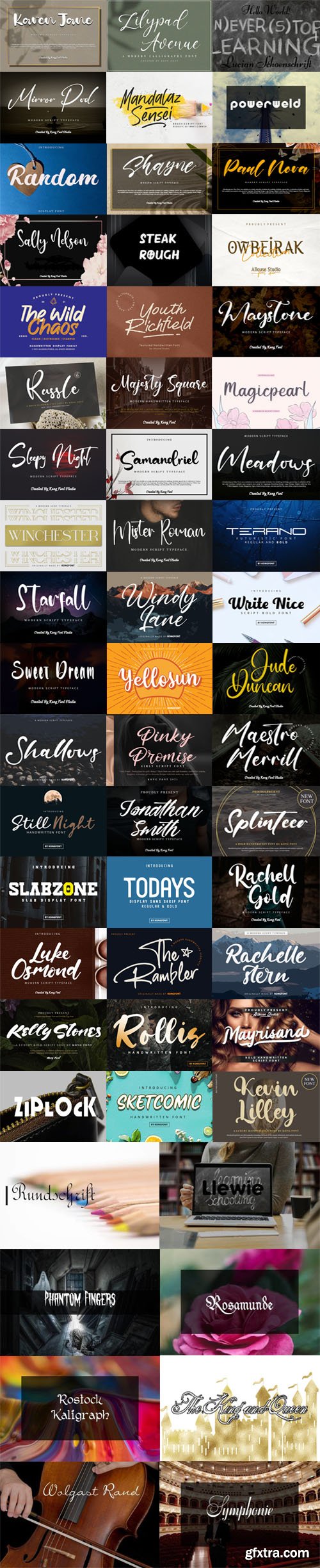 50+ Fonts Bundle [Mar-2022] Vol.3