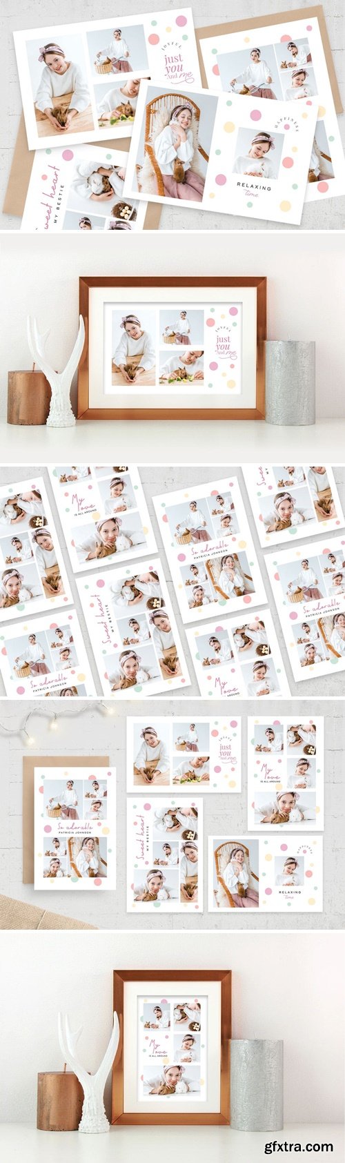 Polka Dot Photo Collage Template