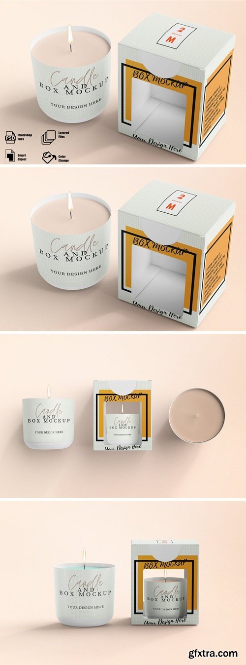 Candle & Box Mock-ups