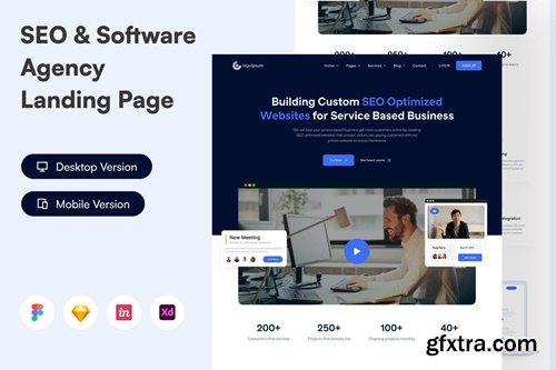 SEO & Software Agency Landing Page UI KIT