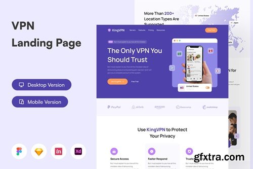 VPN Landing Page UI KIT