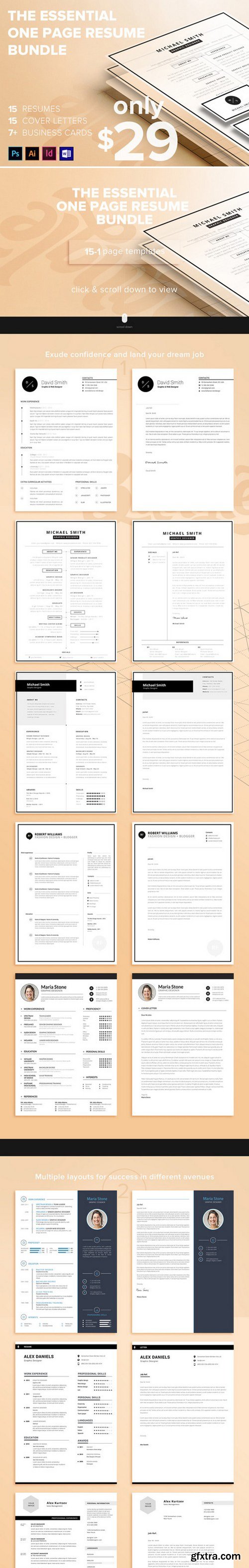 The Essential 1 Page Resume Bundle