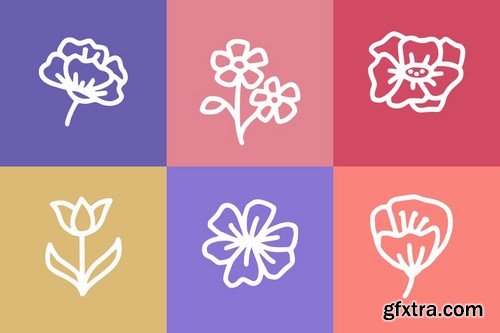 Cute Flowers Dingbat Font