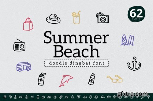 Summer Beach Dingbat Font