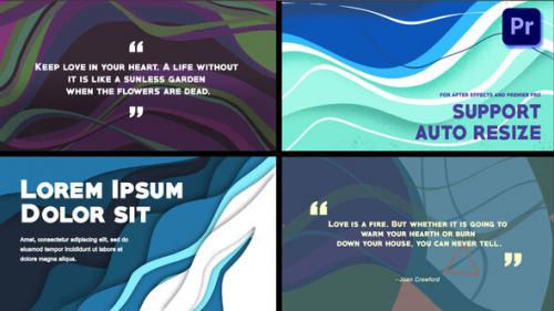 Videohive - Colorful Wave-like Slides: Quote titles [Premiere Pro] - 37304812 - 37304812