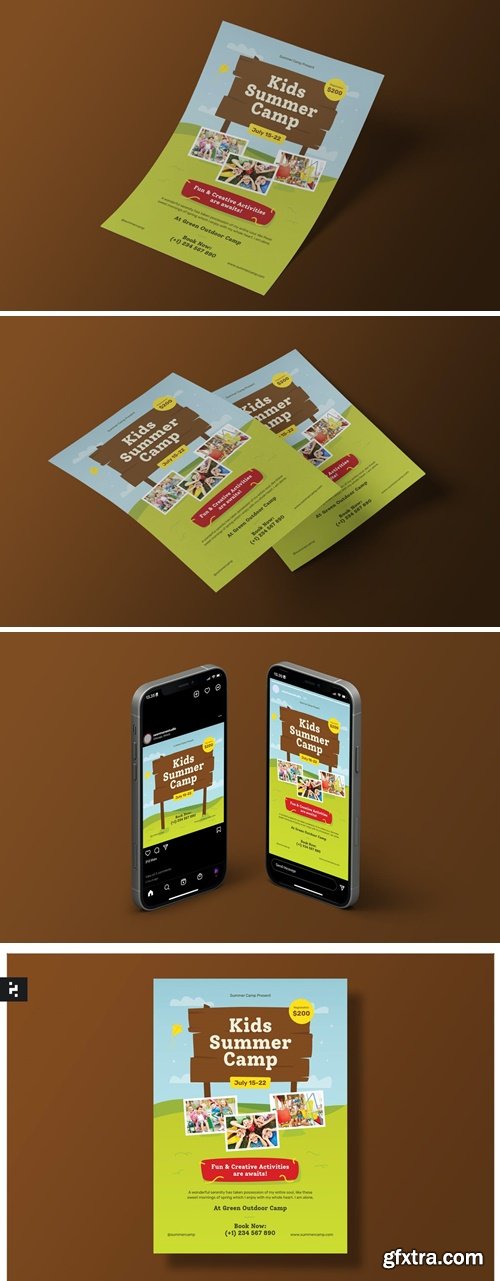 Kids Summer Camp Flyer Template