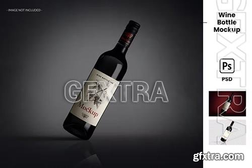 Red Wine Bottle Mockup GRU889U
