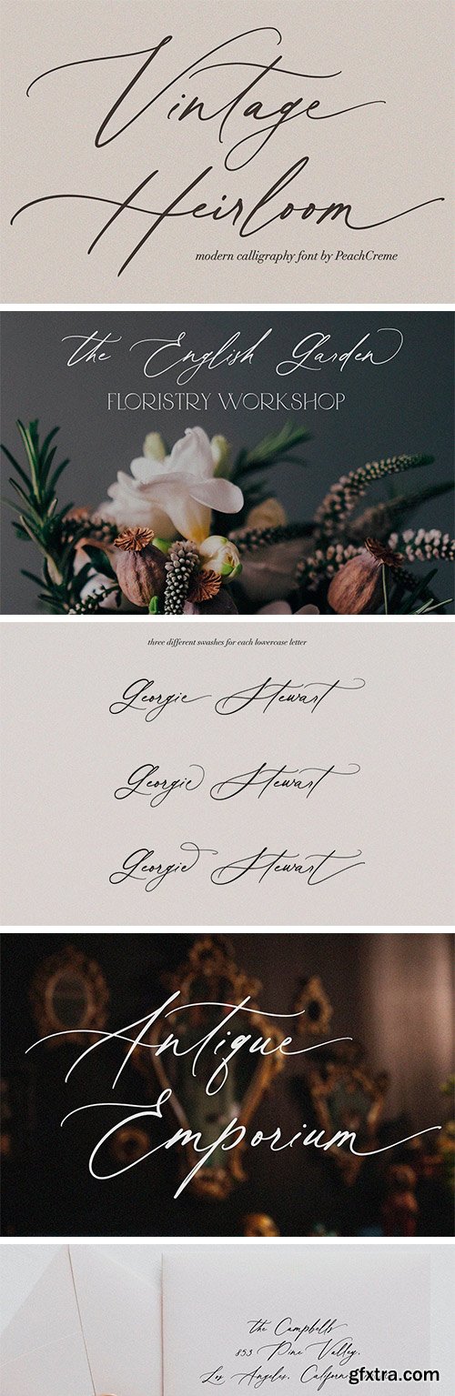 Vintage Heirloom // Calligraphy Font