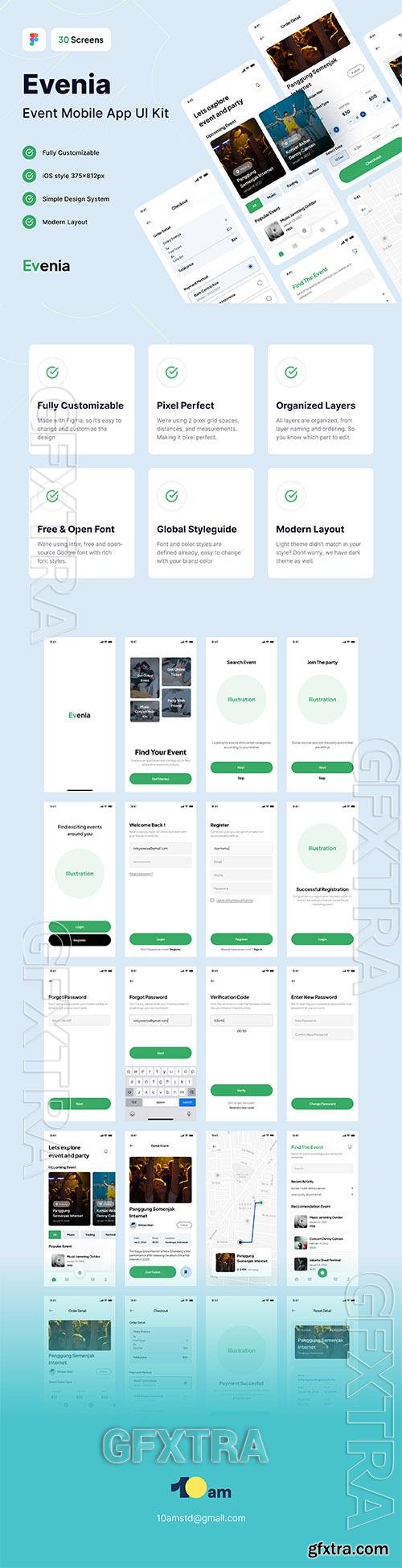 Evenia - Event App UI Kit