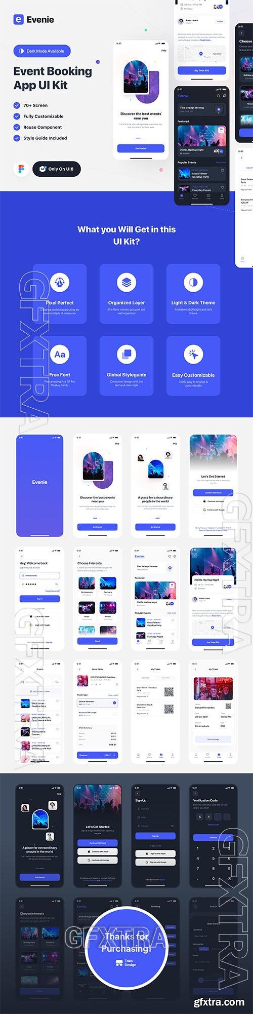 Evenie - Event Booking App UI Kit