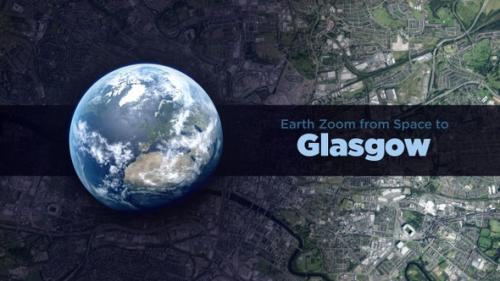 Videohive - Glasgow (Scotland, UK) Earth Zoom to the City from Space - 37334575 - 37334575