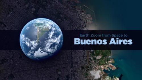 Videohive - Buenos Aires (Argentina) Earth Zoom to the City from Space - 37334582 - 37334582