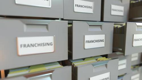 Videohive - File Cabinet with FRANCHISING Text - 37335303 - 37335303