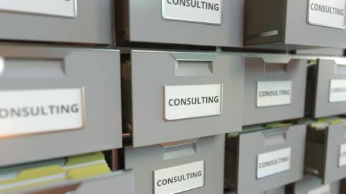 Videohive - CONSULTING Text on the Drawers of a File Cabinet - 37335305 - 37335305