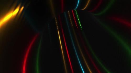 Videohive - colorful neon fiber tunnel - 37335334 - 37335334