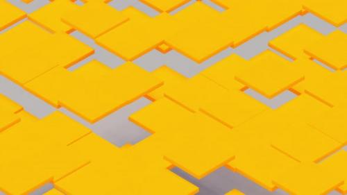 Videohive - Yellow Tiles, Squares or Building Blocks in Subtle Natural Motion Seamless Loop - 37335646 - 37335646