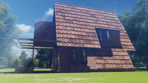 Videohive - The concept of a minimalist house in the middle of the forest - 37245753 - 37245753