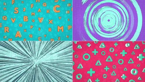 Videohive - Abstract Cartoon Backgrounds Loop - 37246484 - 37246484