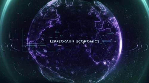 Videohive - Digital Data Particle Earth Leprechaun Economics - 37247945 - 37247945