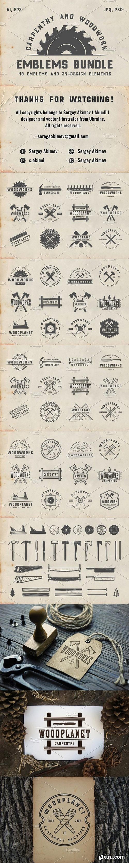 Vintage Carpentry Emblems part 2