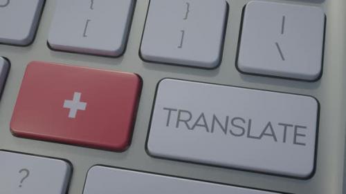 Videohive - Translate Concept on Keyboard with Switzerland Flag - 37252403 - 37252403