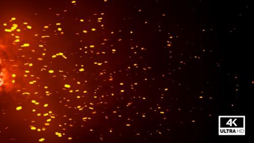 Videohive - Flying Fire Particles Background Overlay 4K Looped V1 - 37326726 - 37326726