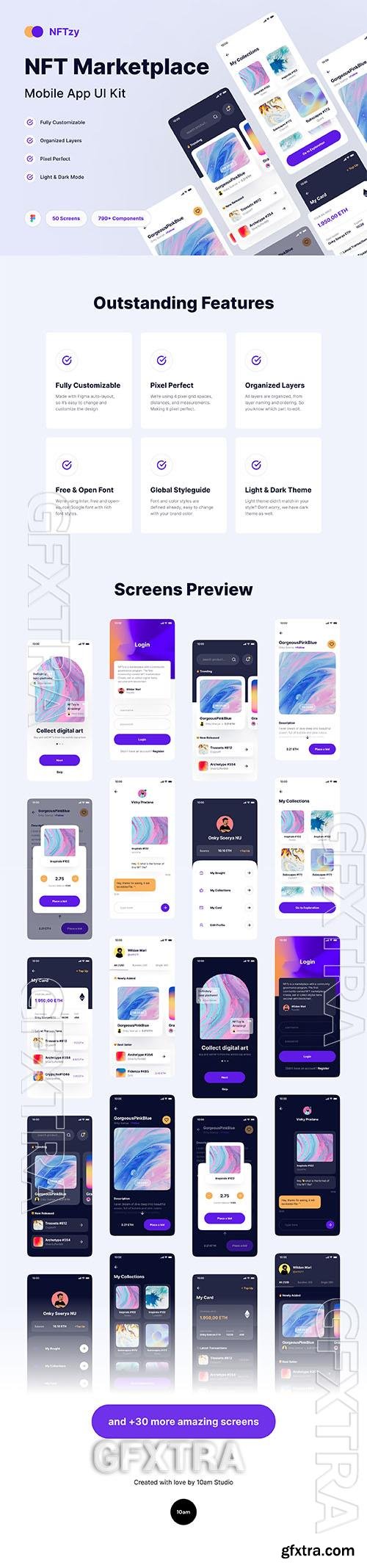 NFTzy - NFT Marketplace Mobile App UI Kit