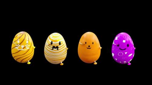 Videohive - 61 Easter Day Eggs Dancing HD - 37333165 - 37333165
