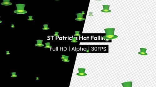 Videohive - ST Patricks Day Green Hat Falling with Alpha - 37243161 - 37243161